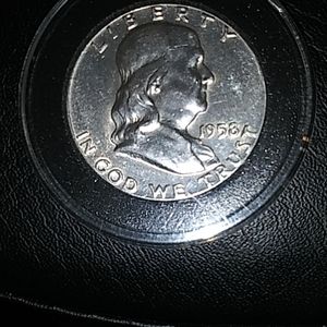 1958 Ben Franklin Liberty Half Dollar.